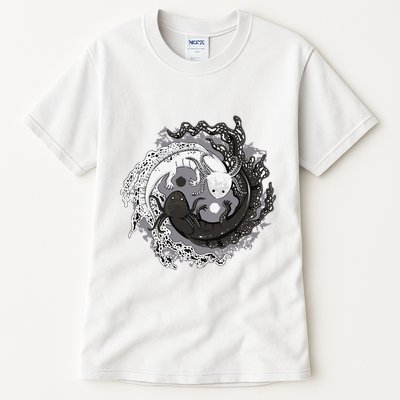 Yin Yang Axolotls Zen Axolotl Meditation Yoga Tall T-Shirt