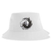 Yin Yang Axolotls Zen Axolotl Meditation Yoga Sustainable Bucket Hat