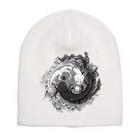 Yin Yang Axolotls Zen Axolotl Meditation Yoga Short Acrylic Beanie