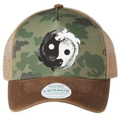 Yin Yang Axolotls  Zen Axolotl Meditation Yoga   Legacy Tie Dye Trucker Hat