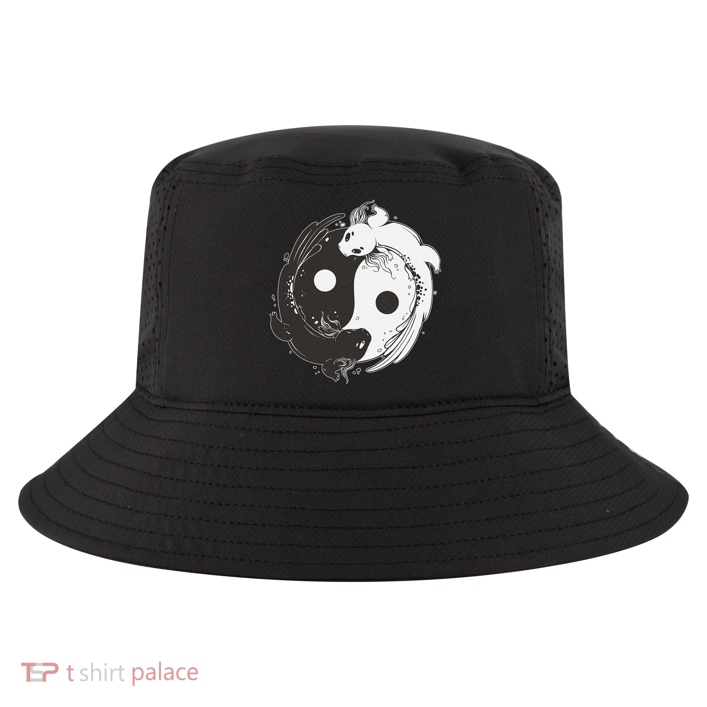 Yin Yang Axolotls  Zen Axolotl Meditation Yoga   Cool Comfort Performance Bucket Hat