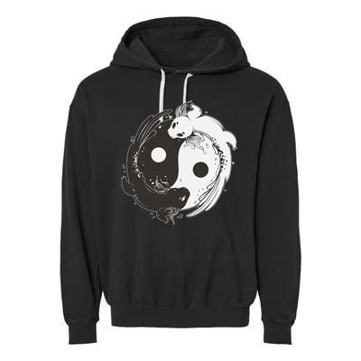Yin Yang Axolotls  Zen Axolotl Meditation Yoga   Garment-Dyed Fleece Hoodie