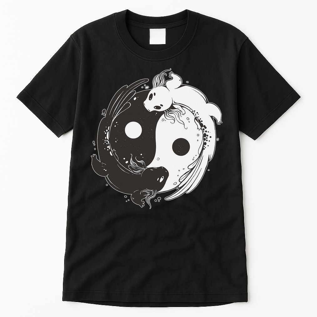 Yin Yang Axolotls  Zen Axolotl Meditation Yoga   Tall T-Shirt