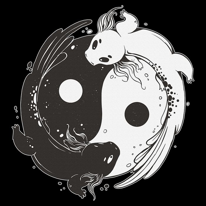 Yin Yang Axolotls  Zen Axolotl Meditation Yoga   City Backpack