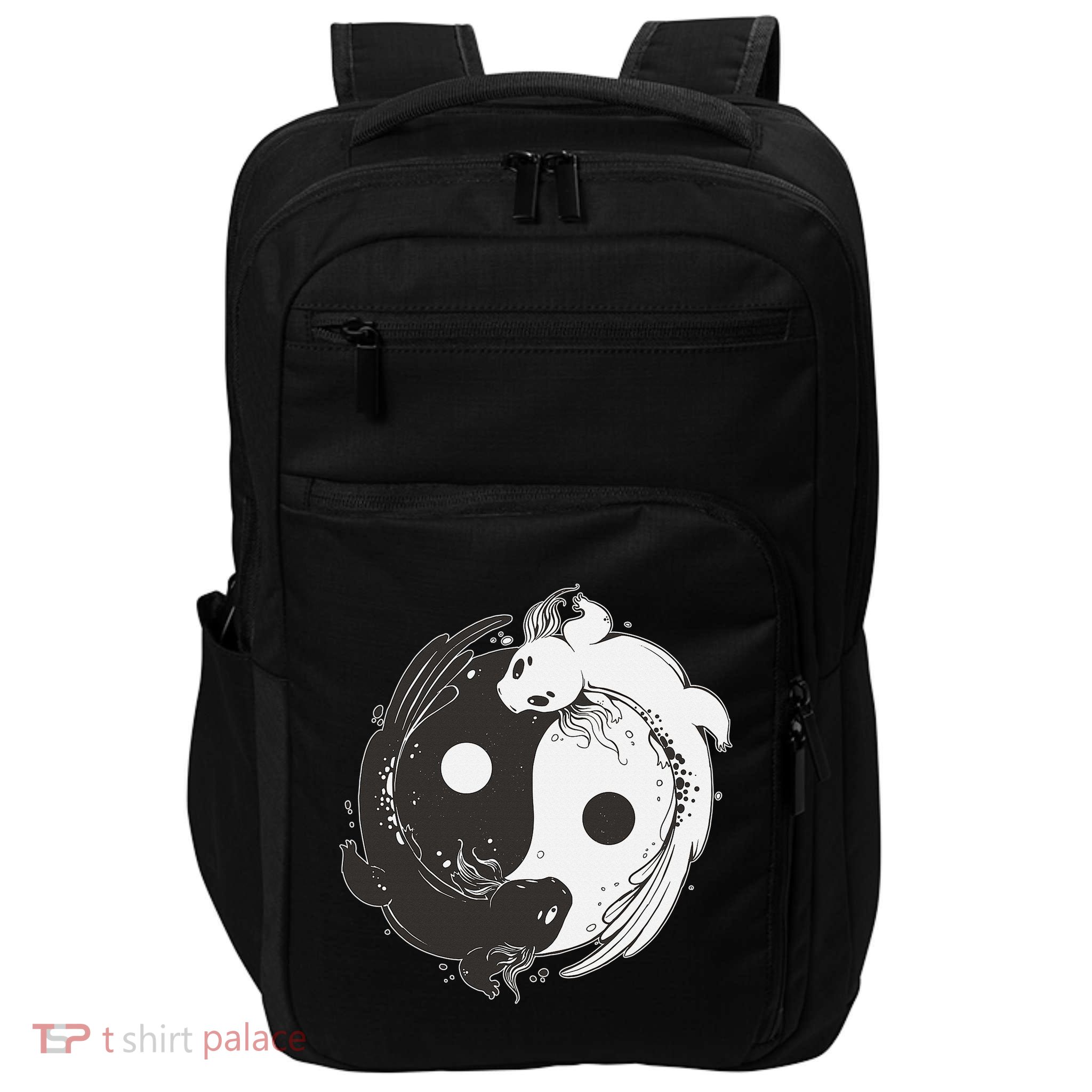 Yin Yang Axolotls  Zen Axolotl Meditation Yoga   Impact Tech Backpack