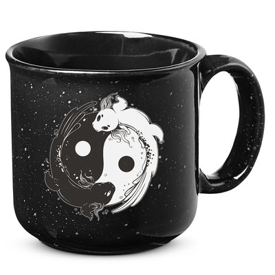 Yin Yang Axolotls  Zen Axolotl Meditation Yoga   15oz Campfire Ceramic Mug