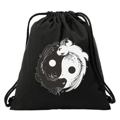 Yin Yang Axolotls  Zen Axolotl Meditation Yoga   Drawstring Bag