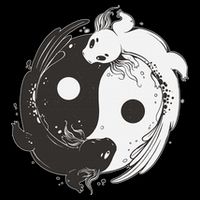Yin Yang Axolotls  Zen Axolotl Meditation Yoga   Drawstring Bag