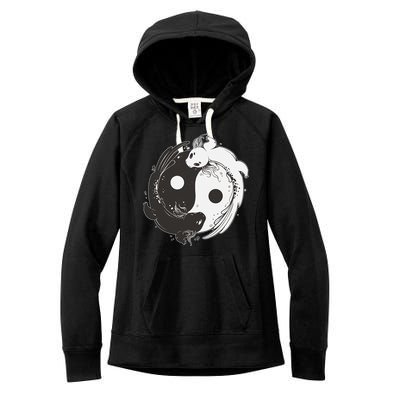 Yin Yang Axolotls  Zen Axolotl Meditation Yoga   Women's Fleece Hoodie