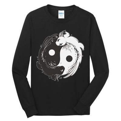 Yin Yang Axolotls  Zen Axolotl Meditation Yoga   Tall Long Sleeve T-Shirt