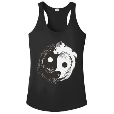 Yin Yang Axolotls  Zen Axolotl Meditation Yoga   Ladies PosiCharge Competitor Racerback Tank