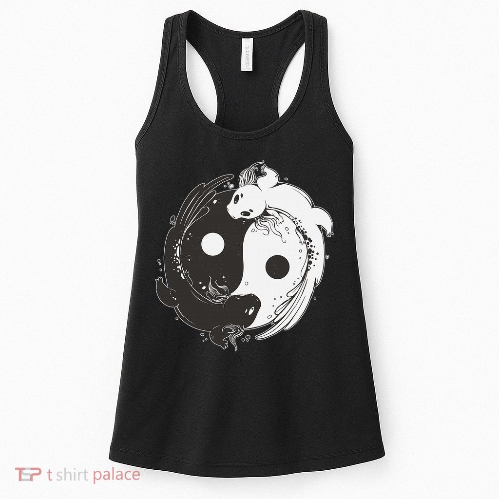 Yin Yang Axolotls  Zen Axolotl Meditation Yoga   Womens Tank Top