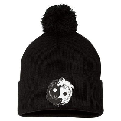 Yin Yang Axolotls  Zen Axolotl Meditation Yoga   Pom Pom 12in Knit Beanie