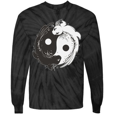 Yin Yang Axolotls  Zen Axolotl Meditation Yoga   Tie-Dye Long Sleeve Shirt