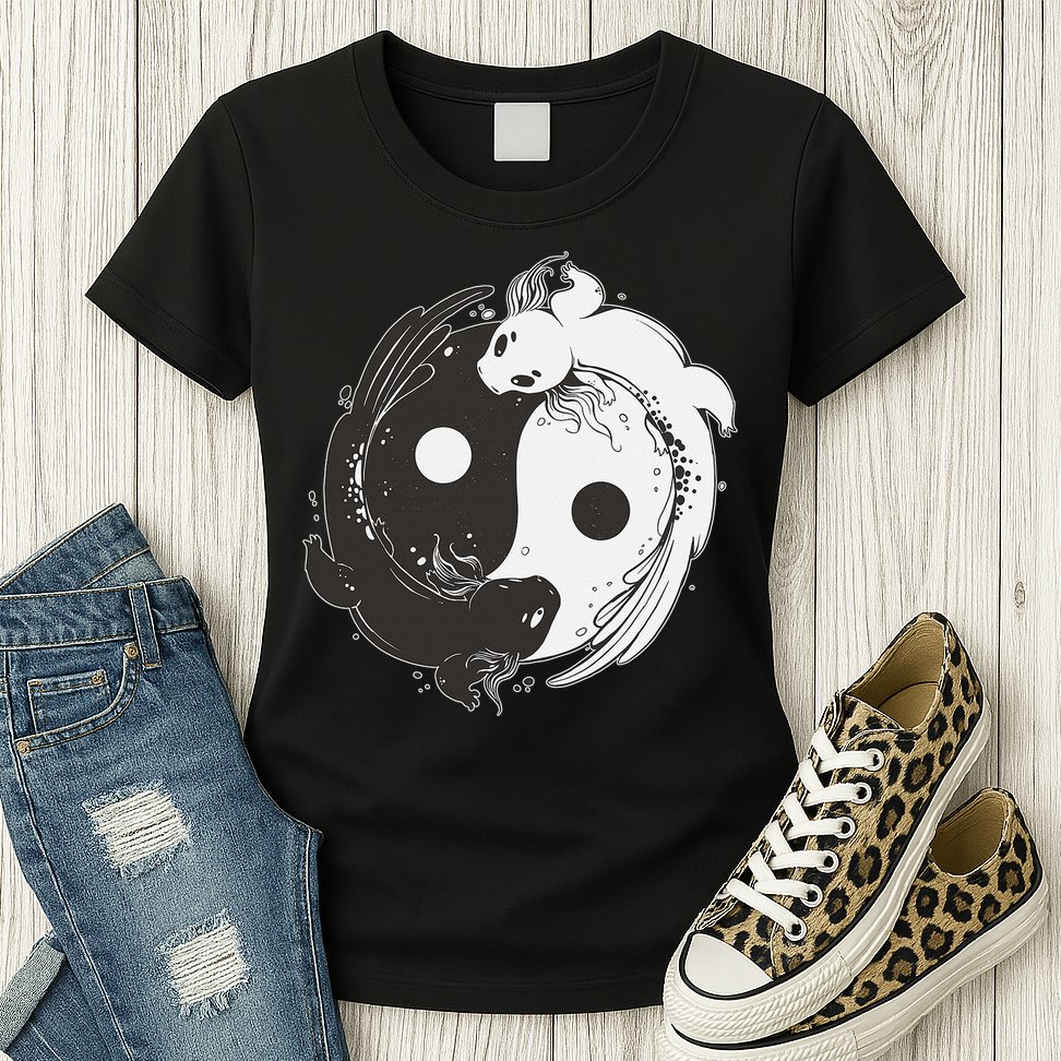 Yin Yang Axolotls  Zen Axolotl Meditation Yoga   Womens T-Shirt