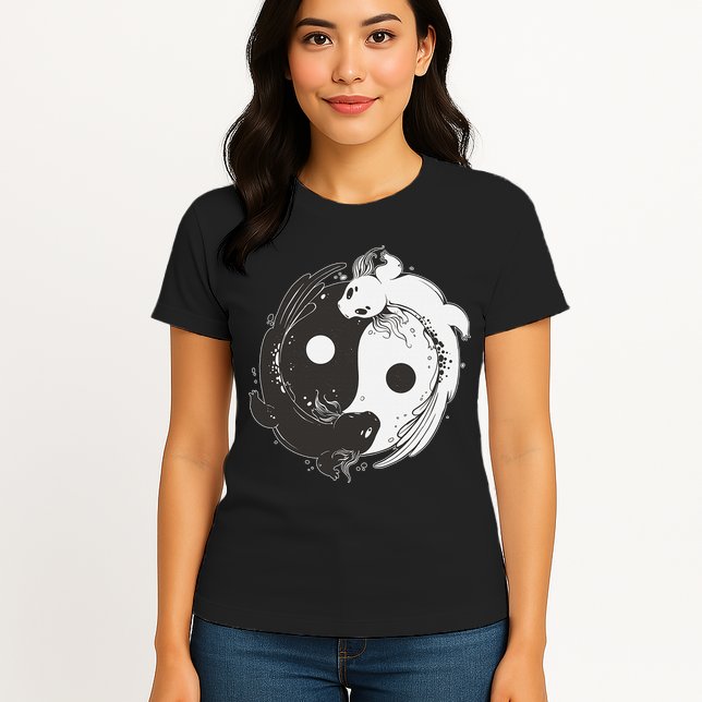 Yin Yang Axolotls  Zen Axolotl Meditation Yoga   Womens T-Shirt