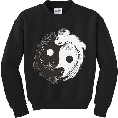 Yin Yang Axolotls  Zen Axolotl Meditation Yoga   Kids Sweatshirt