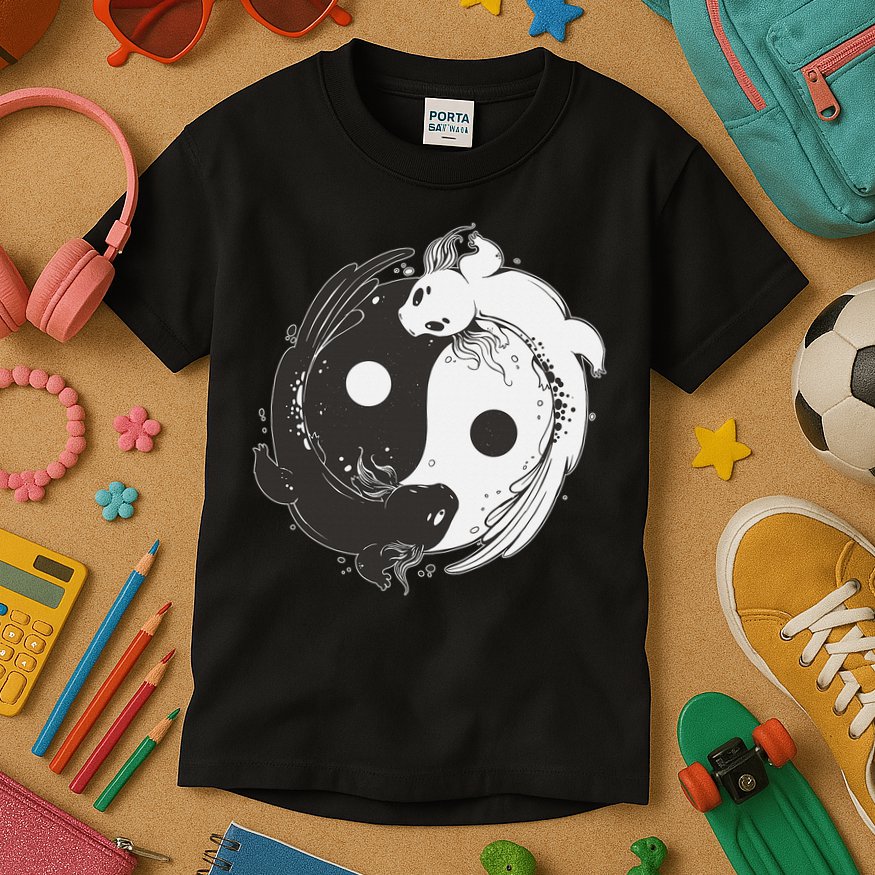 Yin Yang Axolotls  Zen Axolotl Meditation Yoga   Kids T-Shirt