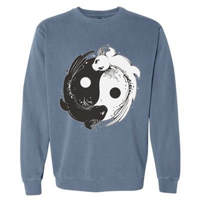Yin Yang Axolotls  Zen Axolotl Meditation Yoga   Garment-Dyed Sweatshirt