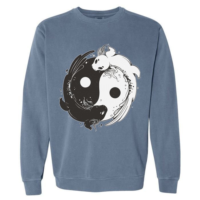 Yin Yang Axolotls  Zen Axolotl Meditation Yoga   Garment-Dyed Sweatshirt