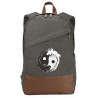 Yin Yang Axolotls  Zen Axolotl Meditation Yoga   Cotton Canvas Backpack