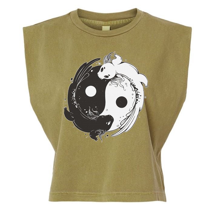 Yin Yang Axolotls  Zen Axolotl Meditation Yoga   Garment-Dyed Women's Muscle Tee