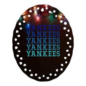 Y.Ankees Ceramic Oval Ornament