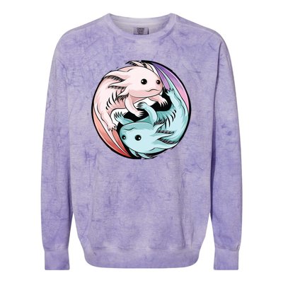 Ying Yang Axolotls Colorblast Crewneck Sweatshirt