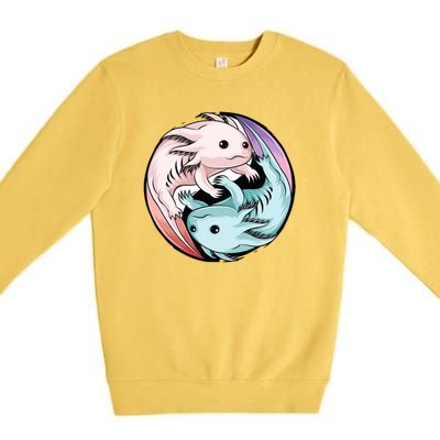 Ying Yang Axolotls Premium Crewneck Sweatshirt