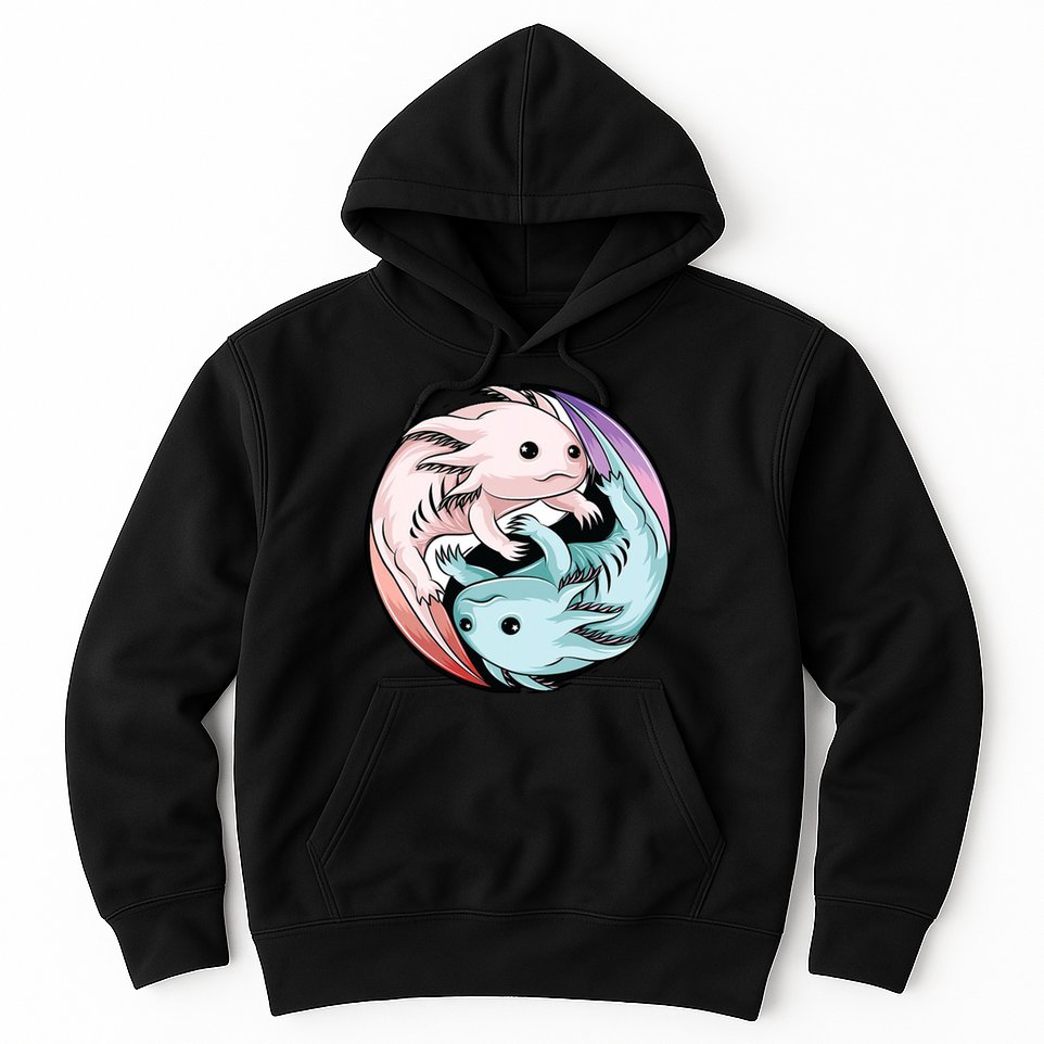 Ying Yang Axolotls Hoodie