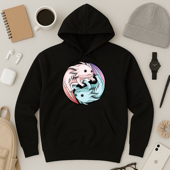 Ying Yang Axolotls Hoodie