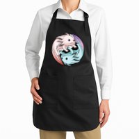 Ying Yang Axolotls Full-Length Apron With Pockets