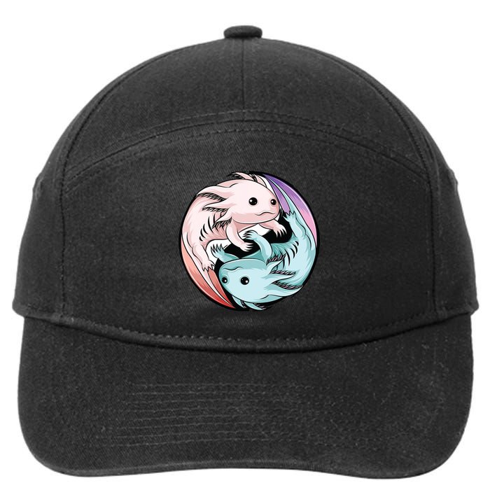Ying Yang Axolotls 7-Panel Snapback Hat