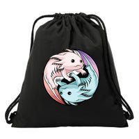 Ying Yang Axolotls Drawstring Bag