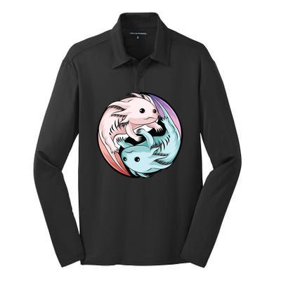 Ying Yang Axolotls Silk Touch Performance Long Sleeve Polo