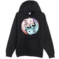 Ying Yang Axolotls Premium Pullover Hoodie