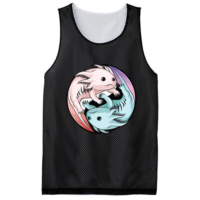 Ying Yang Axolotls Mesh Reversible Basketball Jersey Tank
