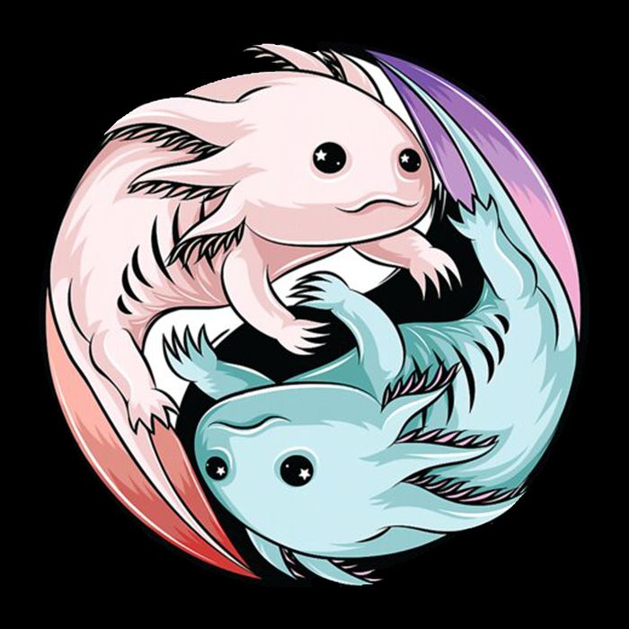 Ying Yang Axolotls Cooling Performance Long Sleeve Crew