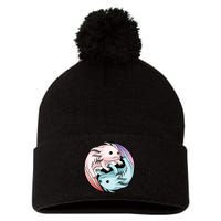 Ying Yang Axolotls Pom Pom 12in Knit Beanie