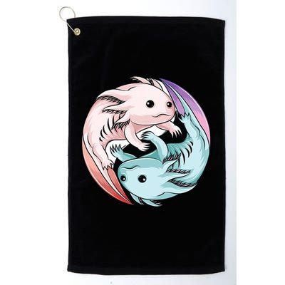 Ying Yang Axolotls Golf Towel