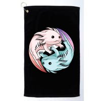 Ying Yang Axolotls Golf Towel
