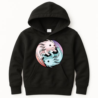 Ying Yang Axolotls Kids Hoodie