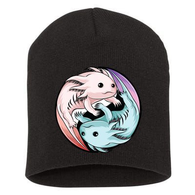 Ying Yang Axolotls Short Acrylic Beanie