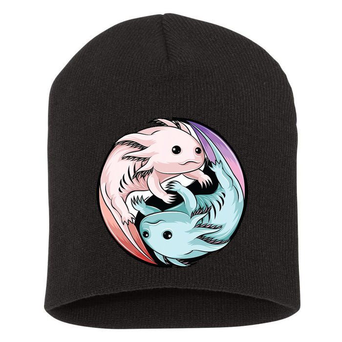 Ying Yang Axolotls Short Acrylic Beanie