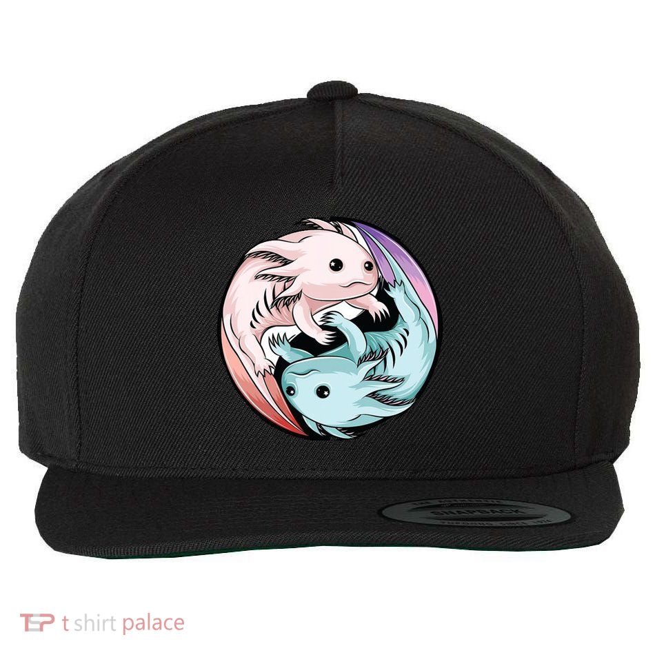 Ying Yang Axolotls Wool Snapback Cap