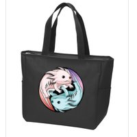 Ying Yang Axolotls Zip Tote Bag