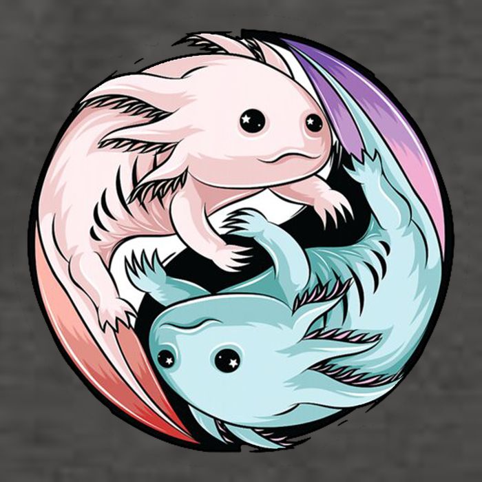 Ying Yang Axolotls Vector Backpack