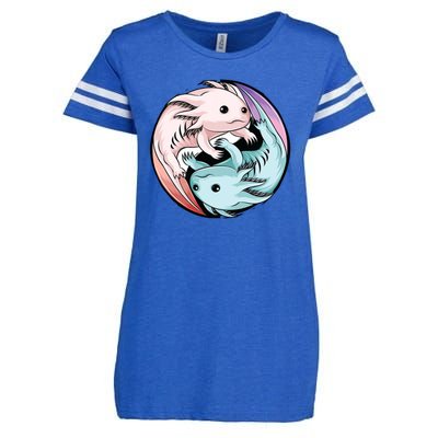 Ying Yang Axolotls Enza Ladies Jersey Football T-Shirt