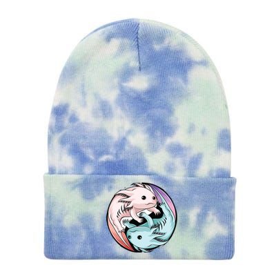 Ying Yang Axolotls Tie Dye 12in Knit Beanie