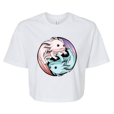 Ying Yang Axolotls Bella+Canvas Jersey Crop Tee